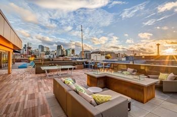 Rooftop entertainment area